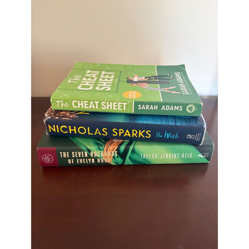 Sarah Adams Nicholas Sparks Taylor Jenkins Reid Romance Book Bundle 3 Paperback